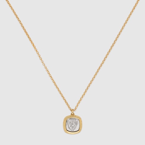 Gucci crest pendant necklace