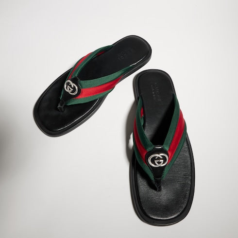 Men's thong sandal with Interlocking G
