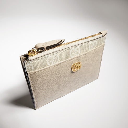Bi-color GG Marmont zip key pouch