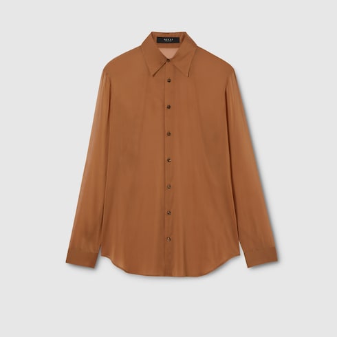 Silk stretch chiffon shirt