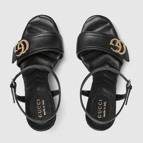 Women's platform sandal with Double G
