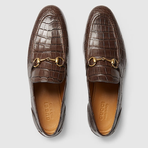 Men's Gucci Jordaan crocodile loafer