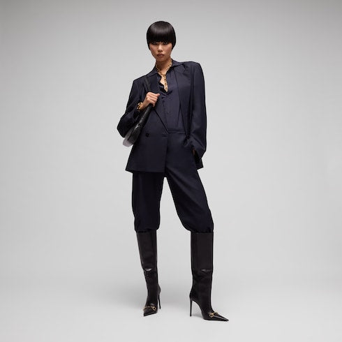 Light wool double-breasted jacket