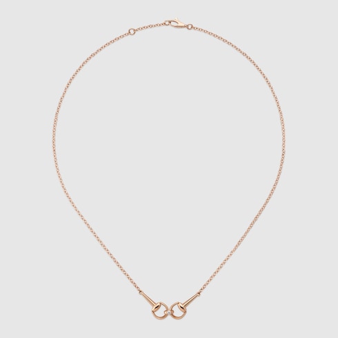Gucci Horsebit diamond 18k chain necklace