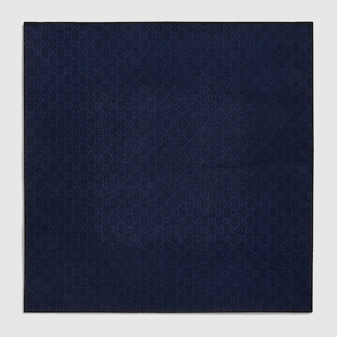 GG wool silk jacquard pocket square