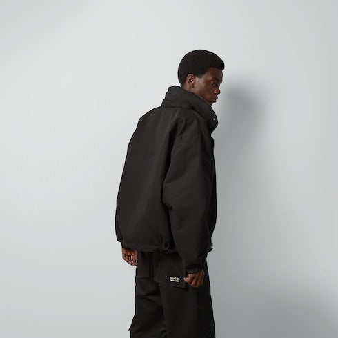 Reversible GG ripstop nylon jacket