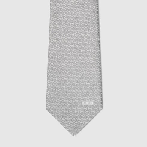 Gucci Horsebit silk jacquard tie