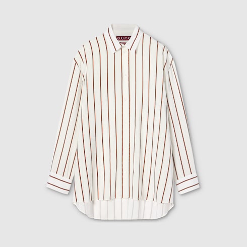 Web silk jacquard shirt