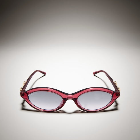 Oval-frame sunglasses
