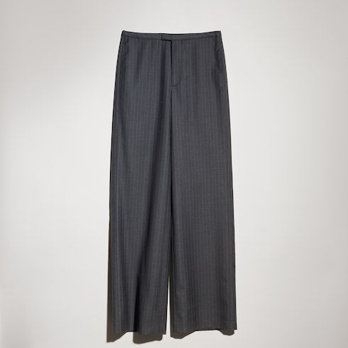 Pinstripe wool mohair pants