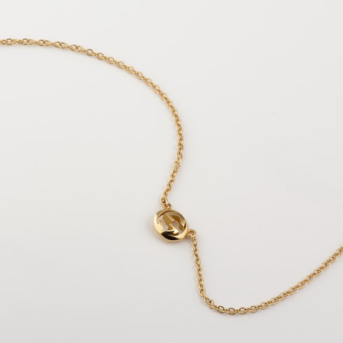 Gucci Interlocking 18k pendant necklace