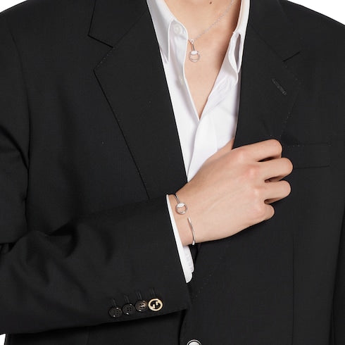 Gucci Horsebit diamond 18k bangle bracelet