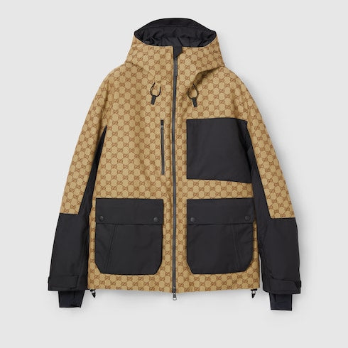 GG technical fabric jacquard jacket