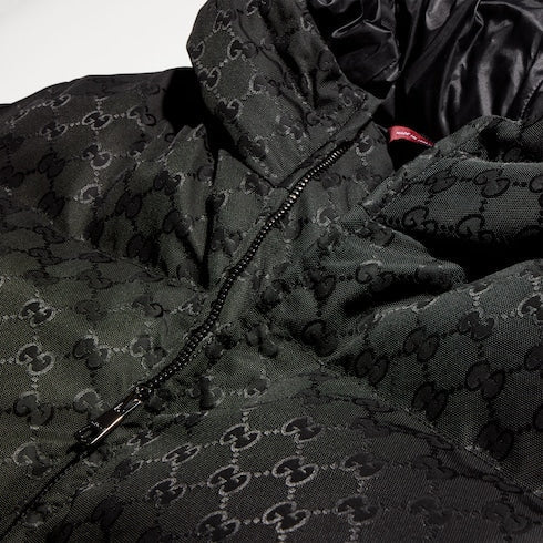 GG nylon canvas down jacket