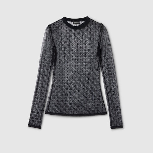 GG stretch lace T-shirt