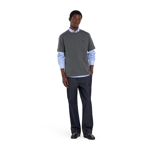 Cotton jersey T-shirt with embroidery