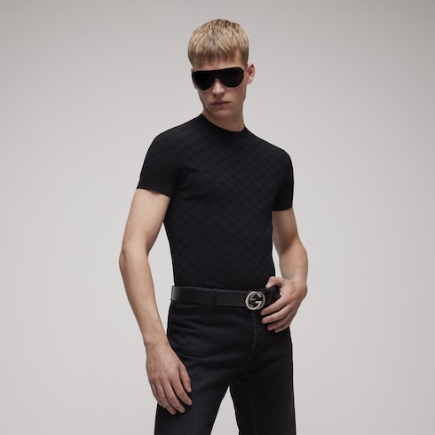 Technical GG fabric jacquard T-shirt