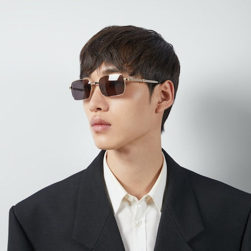 Rectangular-frame sunglasses