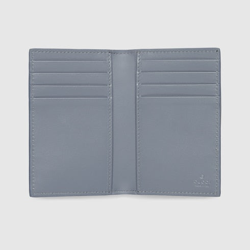 Dusty blue interior GG long card case