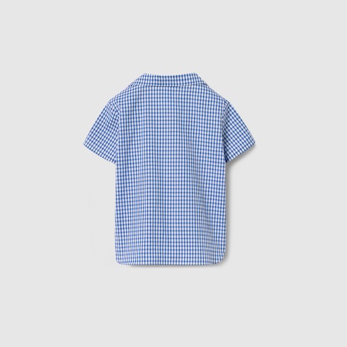 Baby gingham cotton shirt