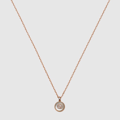 Gucci Interlocking diamond 18k necklace