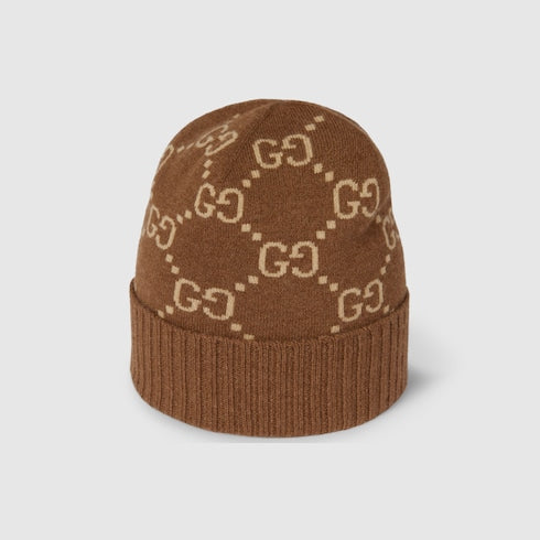 GG cashmere jacquard hat