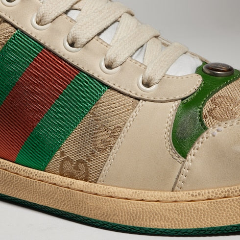 GG Canvas / White Leather Men's Screener Sneaker