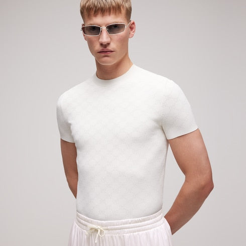 Technical GG fabric jacquard T-shirt