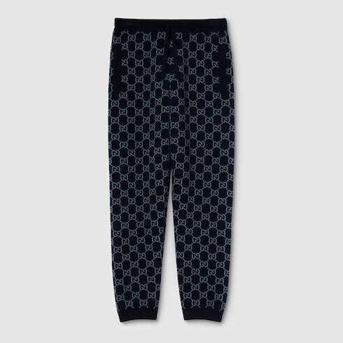 GG knit double wool leisure pants