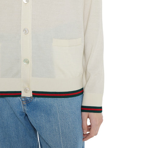 Extra fine cashmere silk cardigan