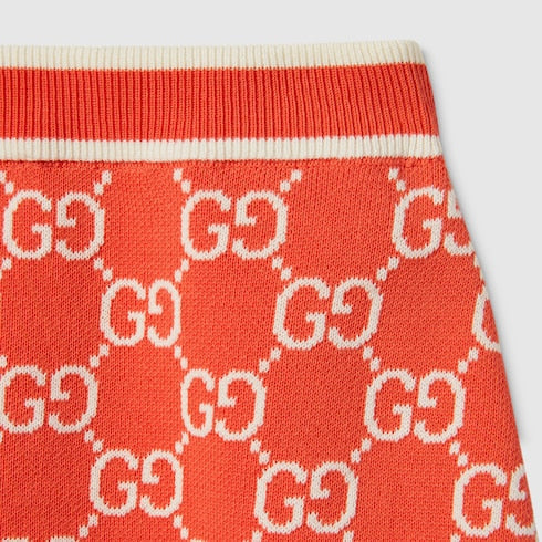 GG fine cotton jacquard skirt