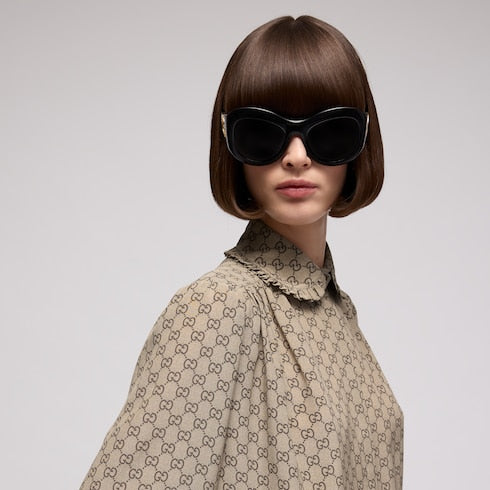 Printed silk crêpe de chine shirt