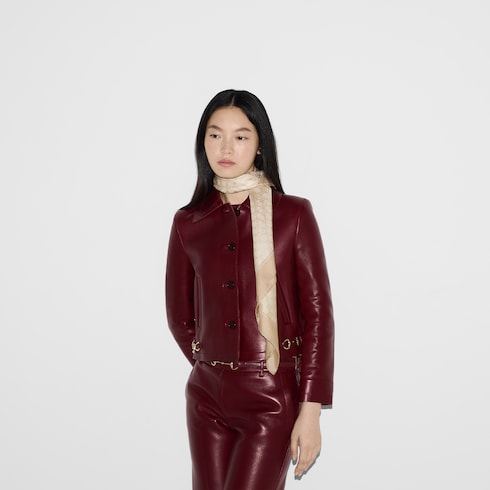 Laminated printed silk twill carré