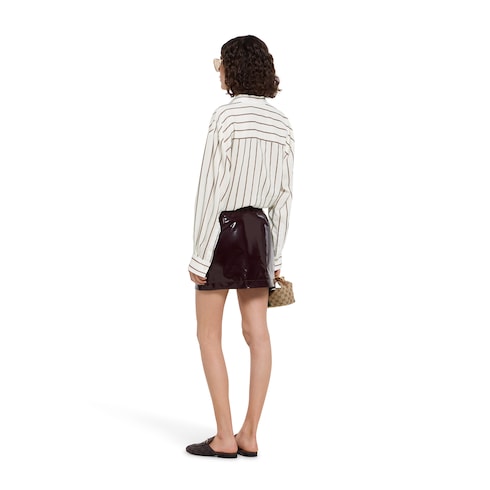 Web silk jacquard shirt