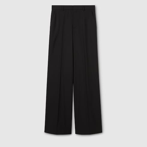 Light wool pant with embroidery