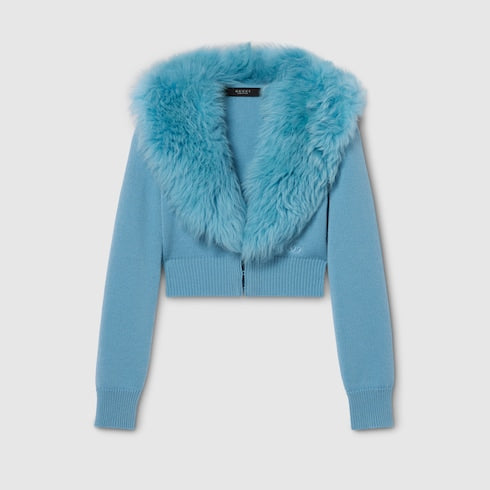 Knit wool cashmere cardigan