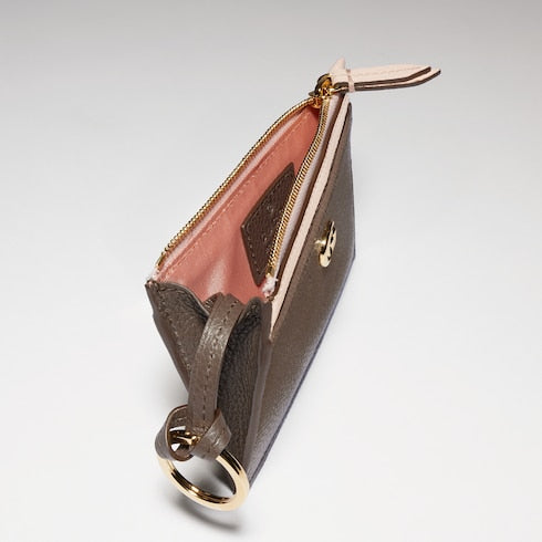 Bi-color GG Marmont zip key pouch