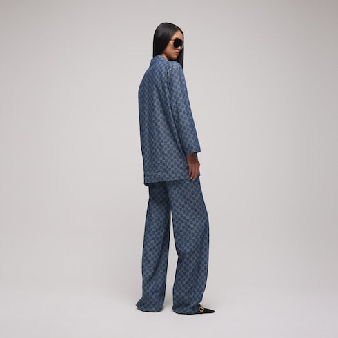 GG cotton denim jacquard jacket