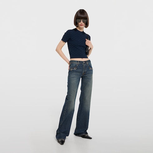 GG fine fabric jacquard top