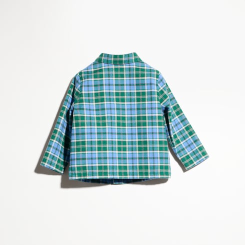 Baby tartan shirt with embroidery