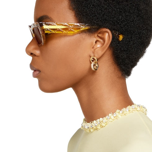 Gucci Blondie intertwined crystal earrings