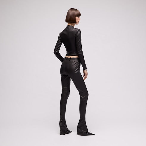 Lightweight stretch leather pants