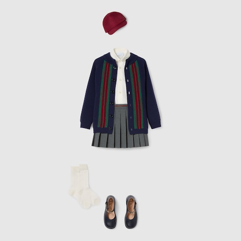 Children's wool skirt with embroidery