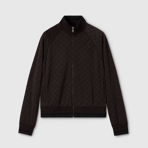 GG jersey jacquard zip jacket