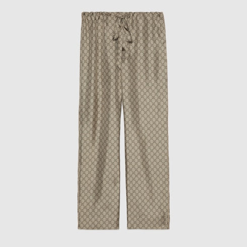 GG supreme print silk pant