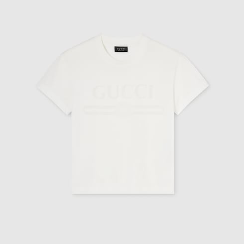 Cotton jersey T-shirt with devoré detail