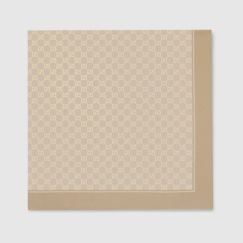 Laminated printed silk twill carré