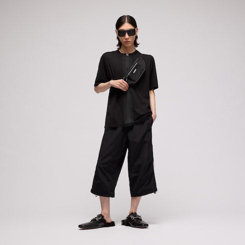 Cotton T-shirt with muted Web