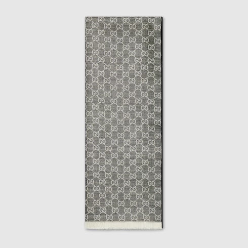 GG wool silk jacquard stole