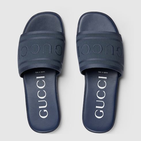 Men's slide sandal with tonal logo
